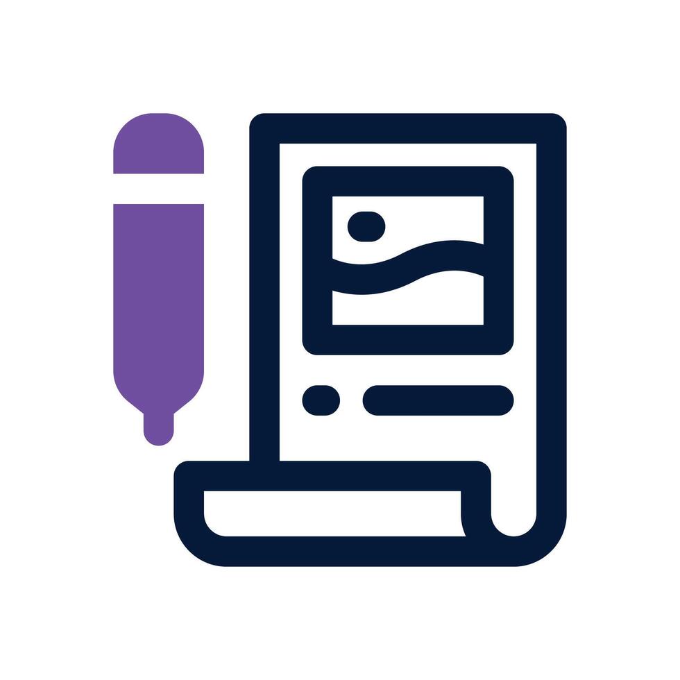 blogging duotone icon. Sleek and modern icon for websites, mobile apps, marketing materials, and corporate design. Fully scalable and ready to use. vector