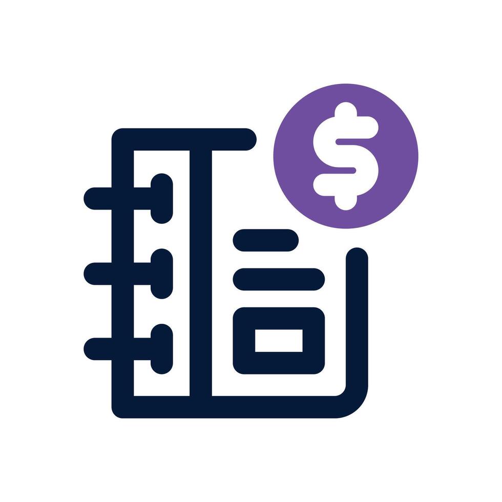 notepad duotone icon. Sleek and modern icon for websites, mobile apps, marketing materials, and corporate design. Fully scalable and ready to use. vector