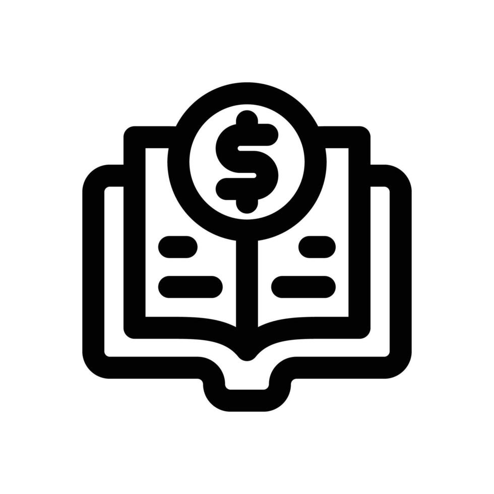 financial literacy line icon. Clean and minimalist icon for websites and mobile apps. vector