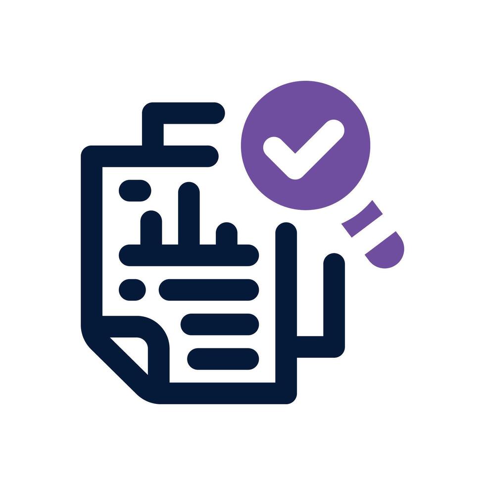 data research dual tone icon. Sleek and modern icon for websites and mobile apps. vector