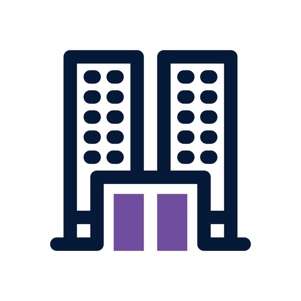 company dual tone icon. Sleek and modern icon for websites and mobile apps. vector