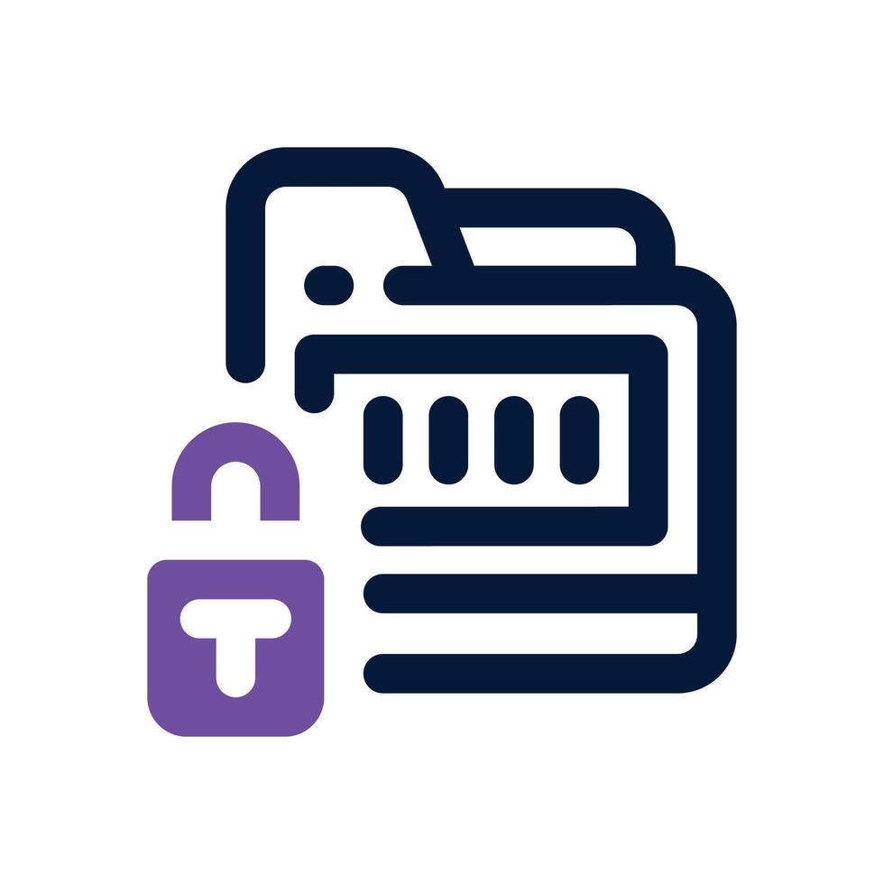 secure duotone icon. Sleek and modern icon for websites, mobile apps, marketing materials, and corporate design. Fully scalable and ready to use. vector