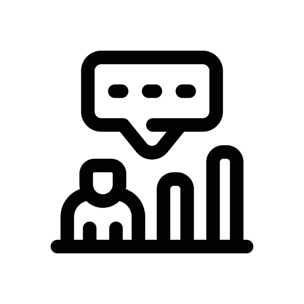 strategic consulting line icon. Clean and minimalist icon for websites and mobile apps. vector