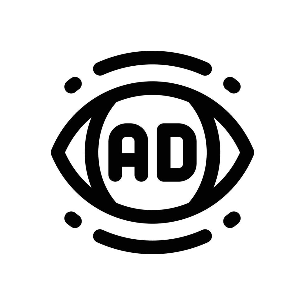 ads vision line icon. Clean and minimalist icon for websites and mobile apps. vector