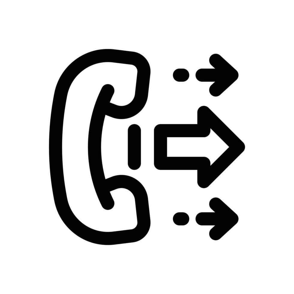 outgoing call line icon. Clean and minimalist icon for websites and mobile apps. vector