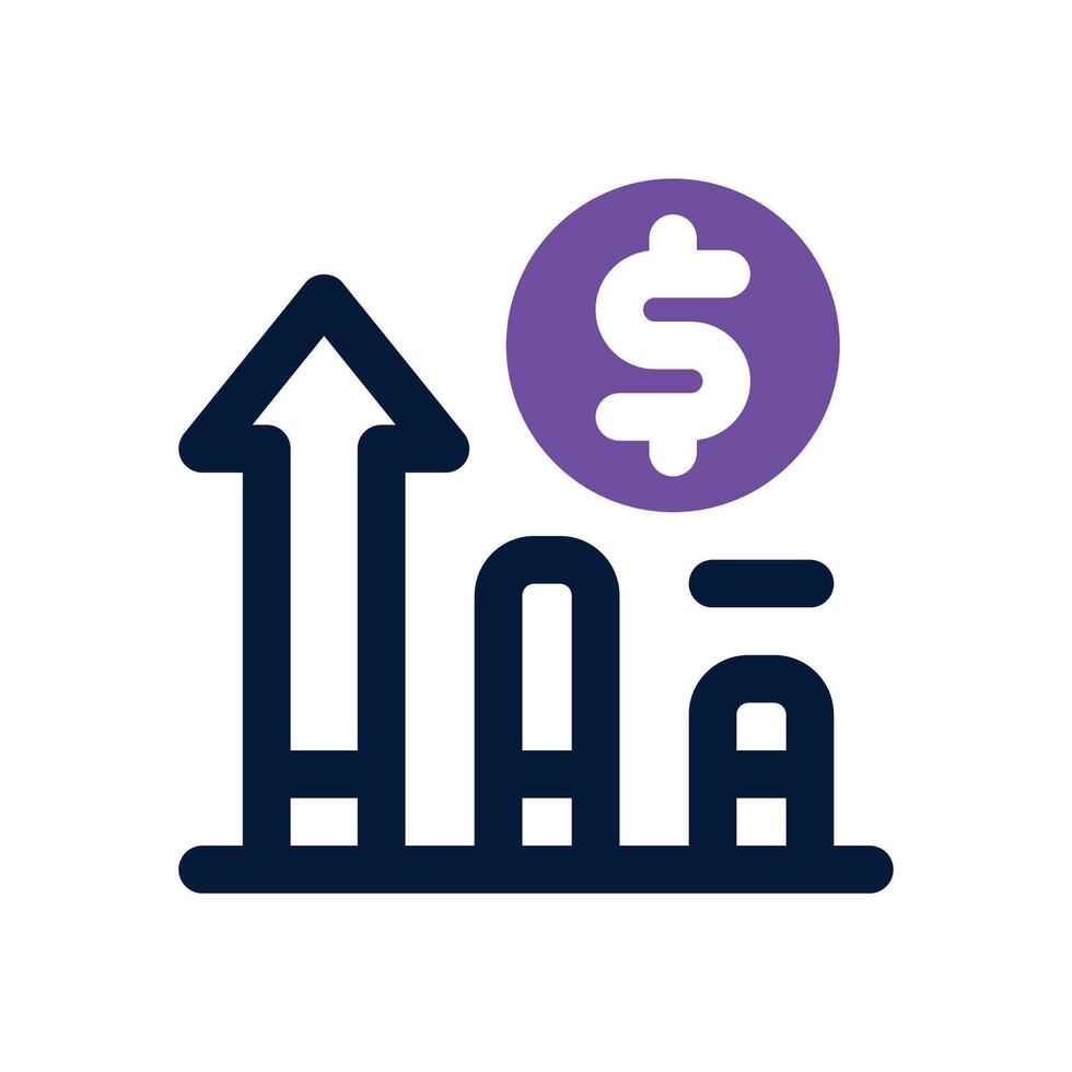 growth duotone icon. Sleek and modern icon for websites, mobile apps, marketing materials, and corporate design. Fully scalable and ready to use. vector