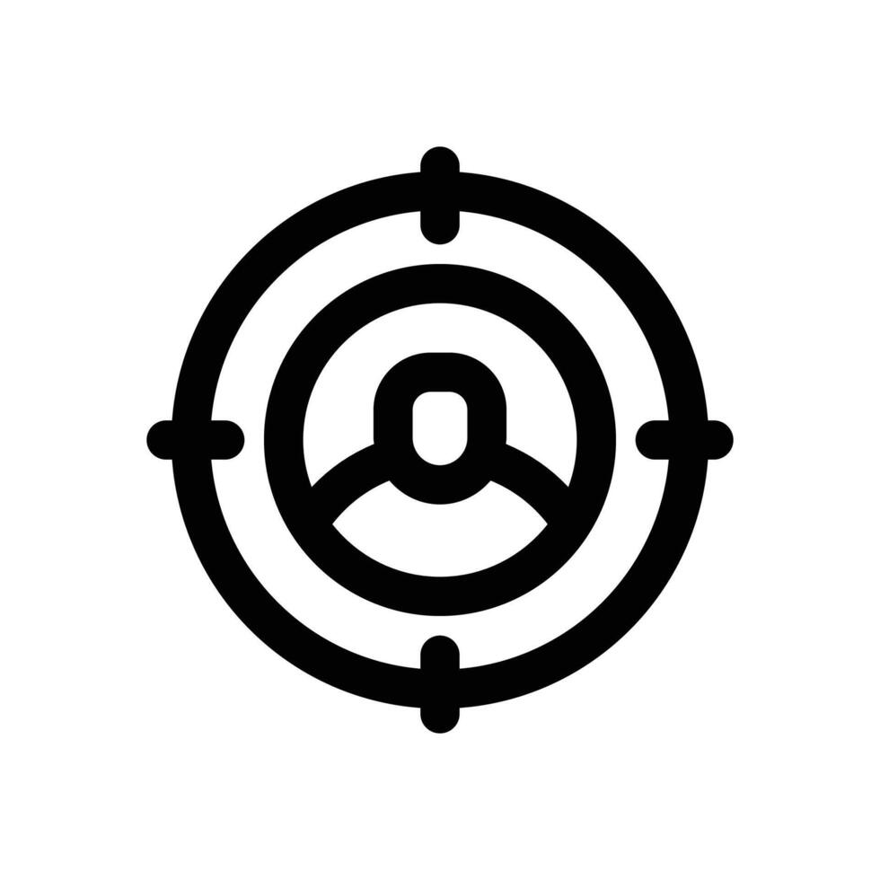 target audience line icon. Clean and minimalist icon for websites and mobile apps. vector