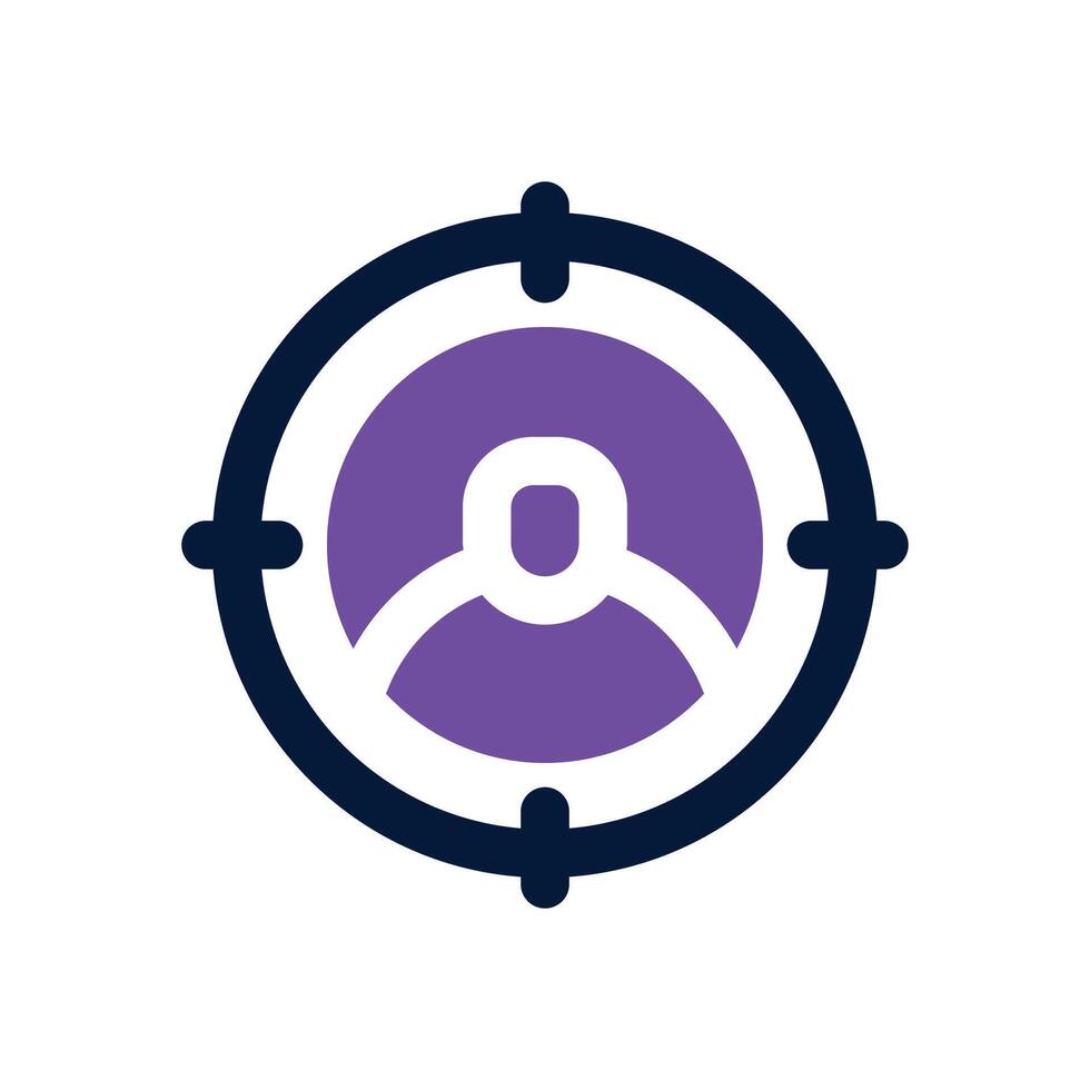target audience duotone icon. Sleek and modern icon for websites, mobile apps, marketing materials, and corporate design. Fully scalable and ready to use. vector