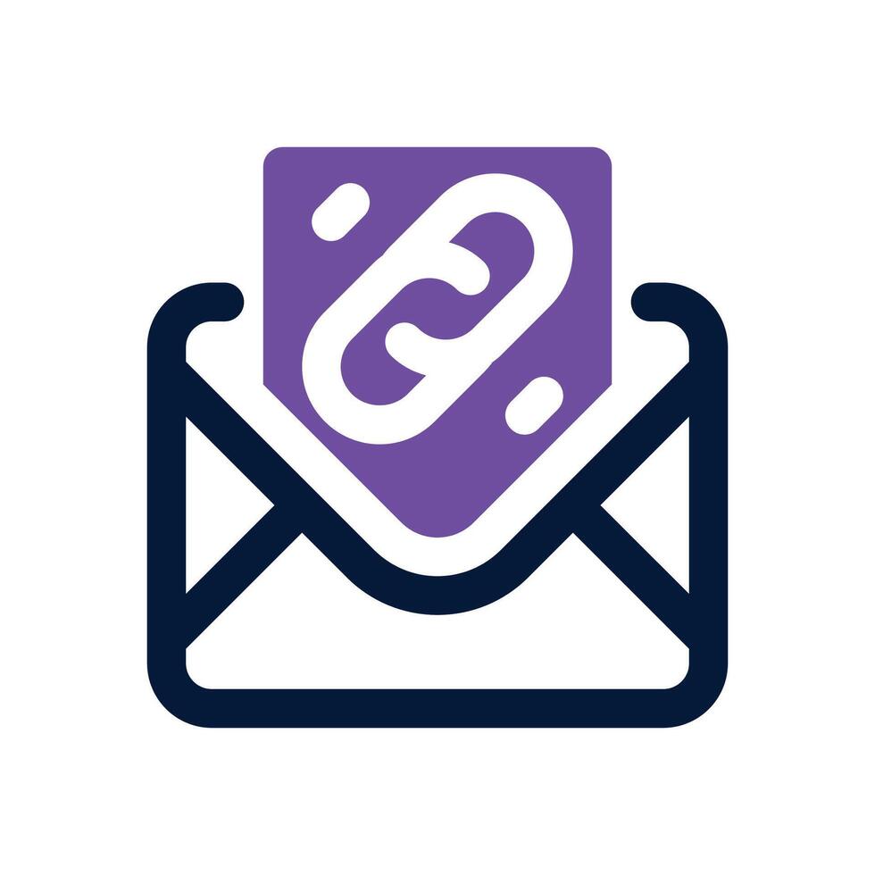 link email dual tone icon. Sleek and modern icon for websites and mobile apps. vector