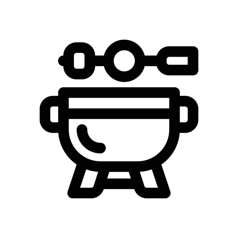 barbecue line icon. Clean and minimalist icon for websites, mobile apps, presentations, and logos. Fully scalable and customizable for any project. vector