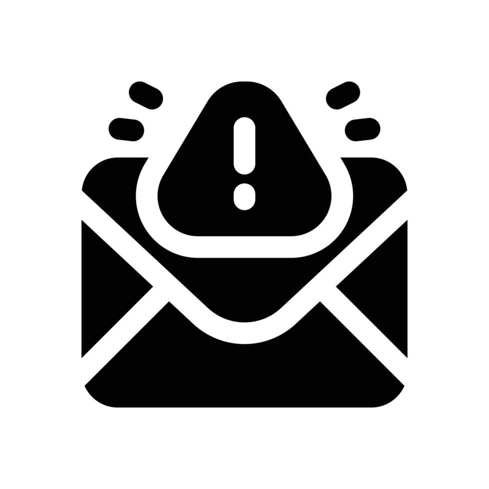 spam email glyph icon. Strong and solid icon for websites and mobile apps. vector
