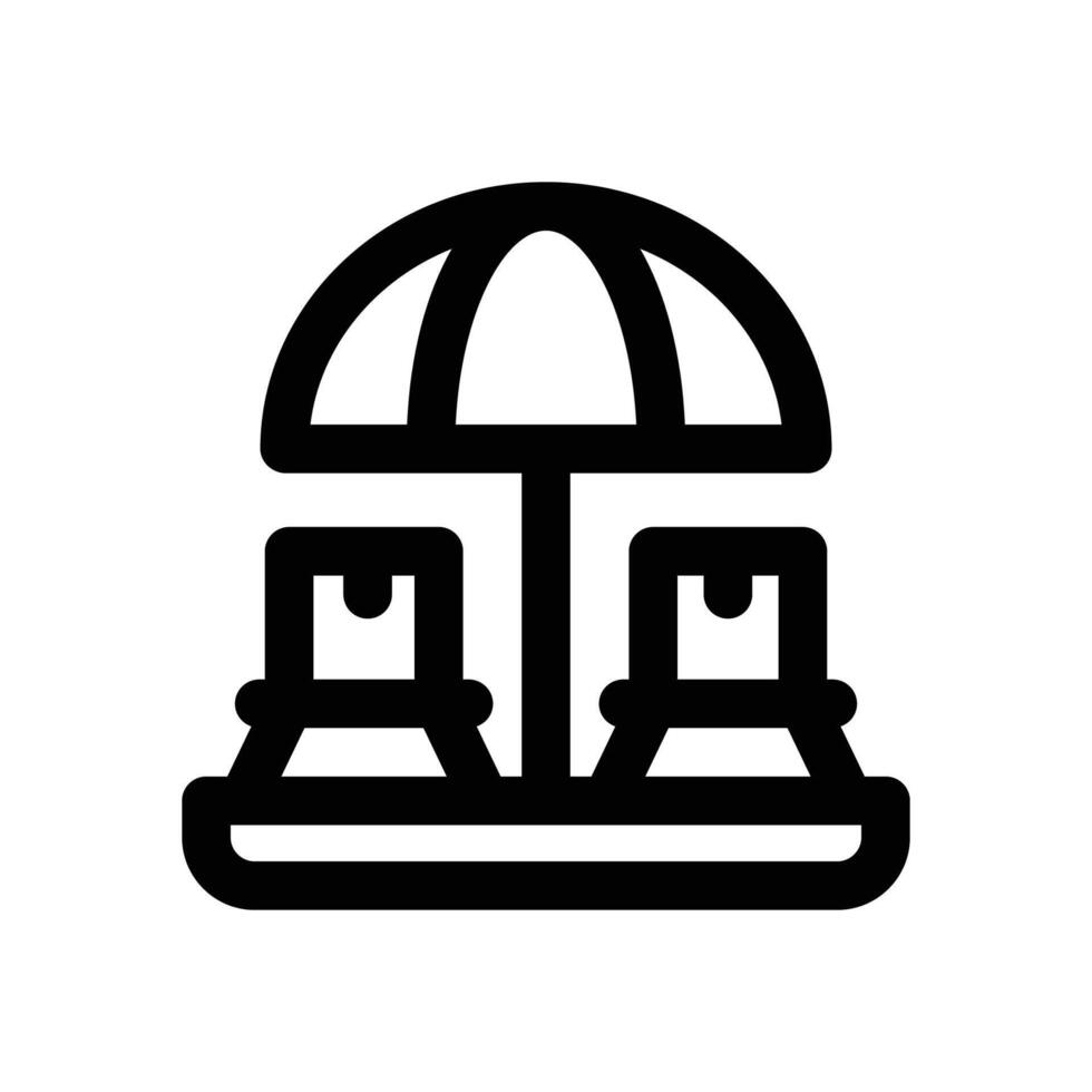 beach umbrella line icon. Clean and minimalist icon for websites, mobile apps, presentations, and logos. Fully scalable and customizable for any project. vector