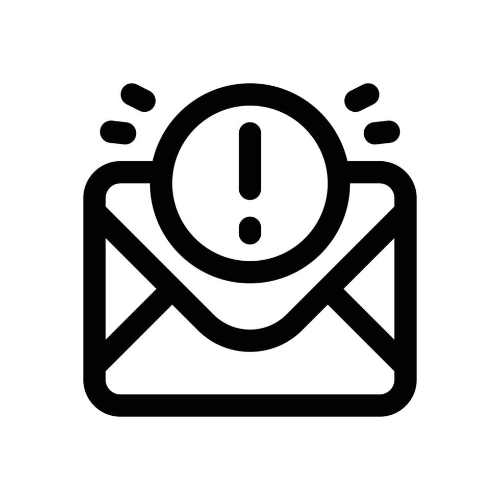 email notification line icon. Clean and minimalist icon for websites and mobile apps. vector
