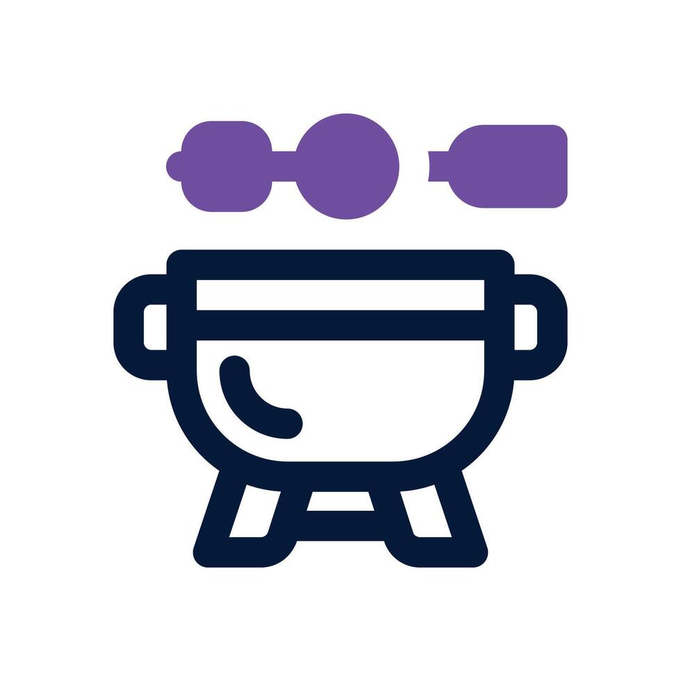barbecue dual tone icon. Sleek and modern icon for websites and mobile apps. vector