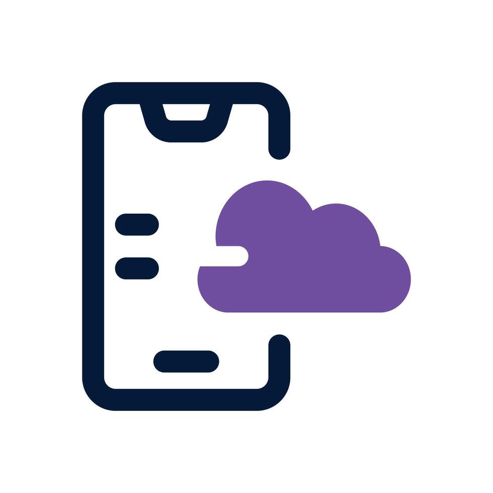 weather app dual tone icon. Sleek and modern icon for websites and mobile apps. vector