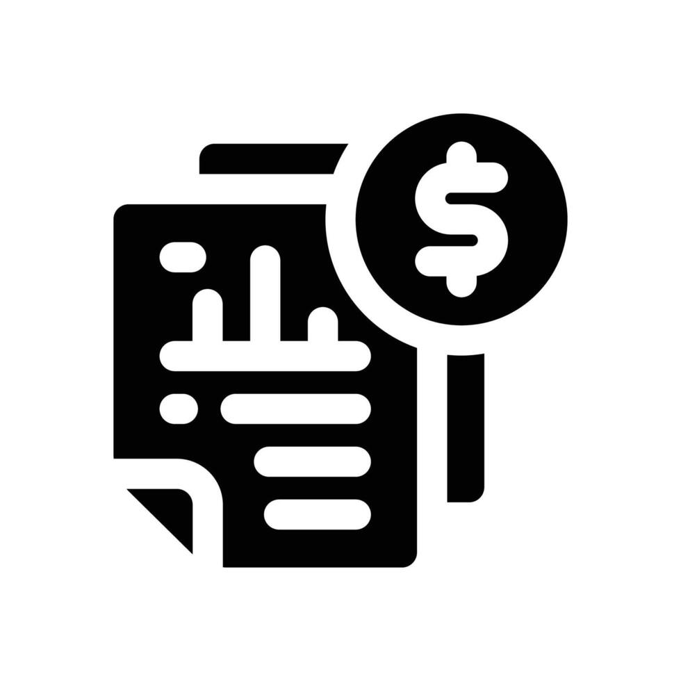 financial glyph icon. Strong and solid icon for websites and mobile apps. vector