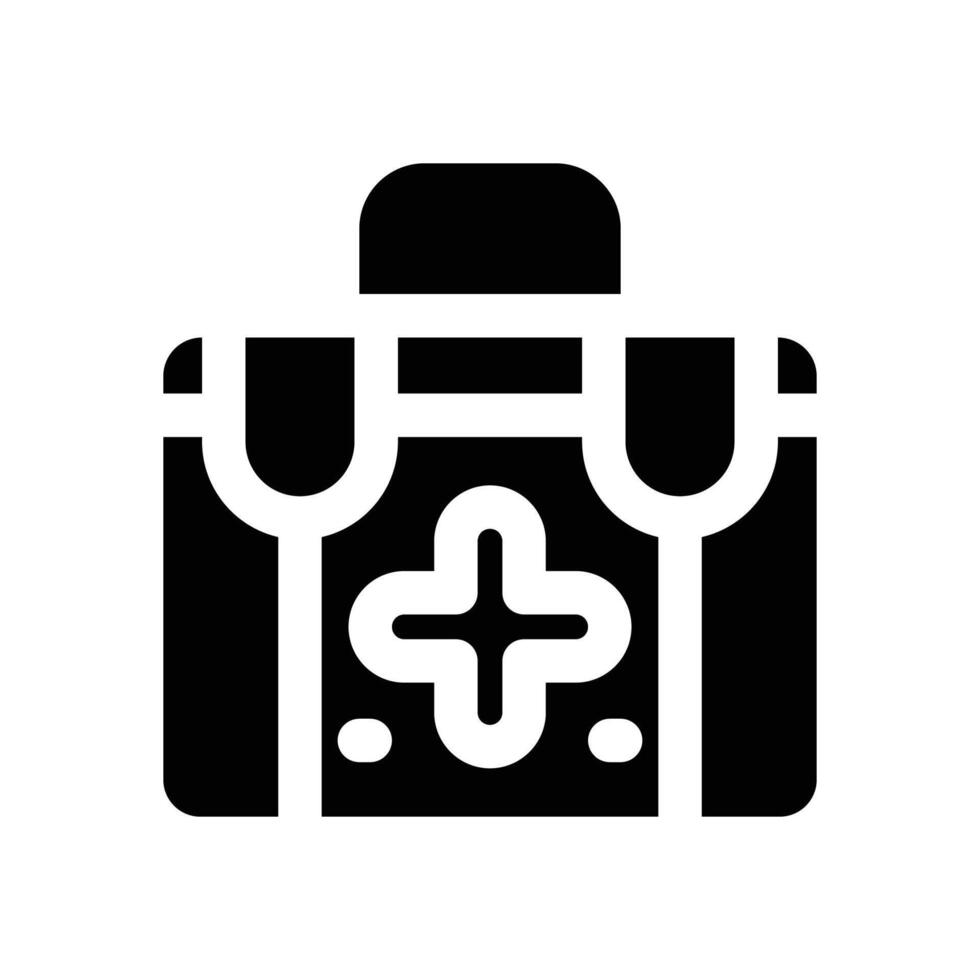 first aid kit glyph icon. Strong and solid icon for websites, mobile interfaces, presentations, and visual branding. High quality and easy to edit. vector