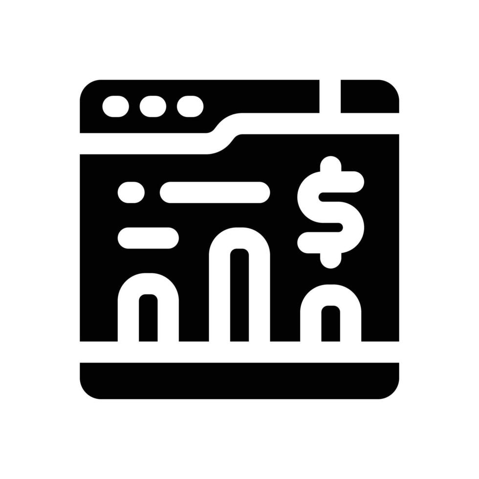 digital business glyph icon. Strong and solid icon for websites, mobile interfaces, presentations, and visual branding. High quality and easy to edit. vector