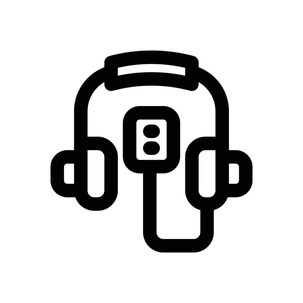 audio guide line icon. Clean and minimalist icon for websites and mobile apps. vector