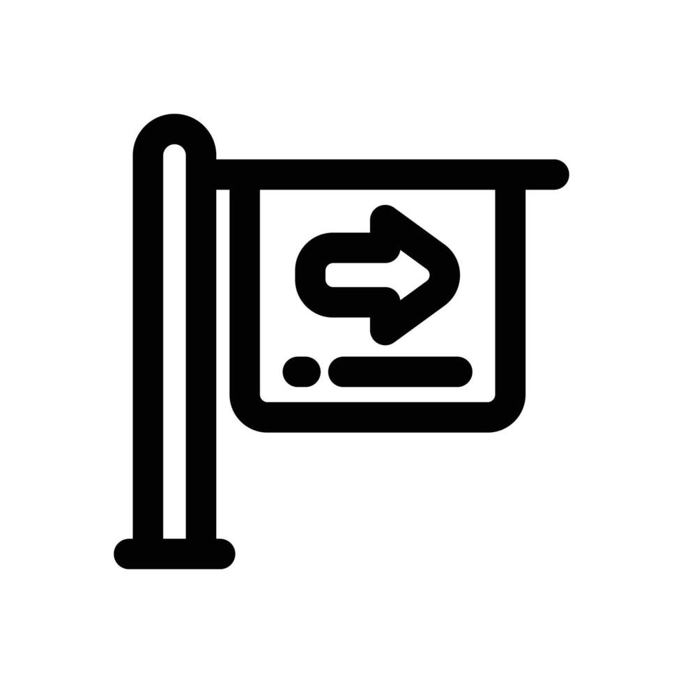 sign post line icon. Clean and minimalist icon for websites, mobile apps, presentations, and logos. Fully scalable and customizable for any project. vector