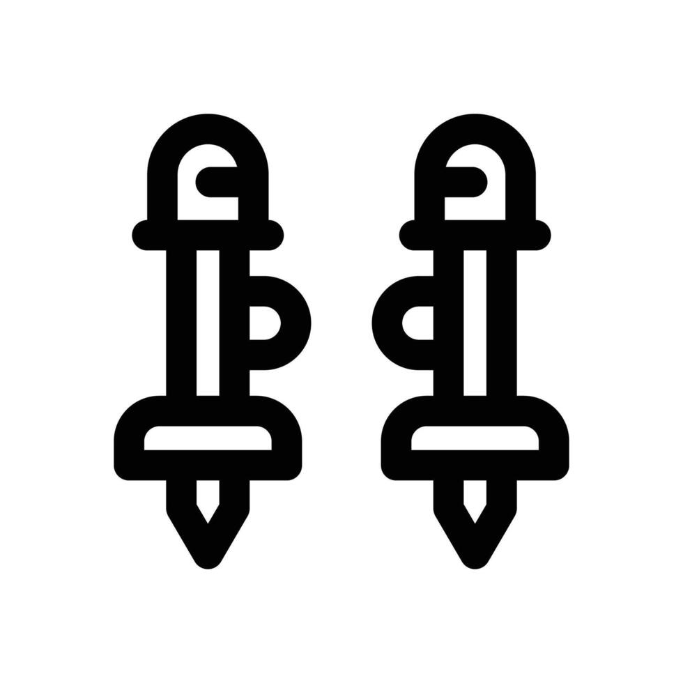 trekking pole line icon. Clean and minimalist icon for websites, mobile apps, presentations, and logos. Fully scalable and customizable for any project. vector