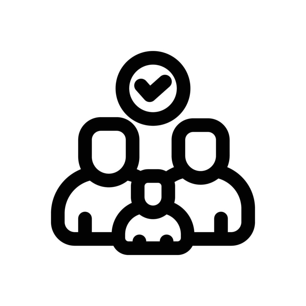 family line icon. Clean and minimalist icon for websites, mobile apps, presentations, and logos. Fully scalable and customizable for any project. vector