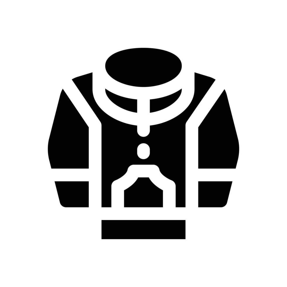 jacket glyph icon. Strong and solid icon for websites and mobile apps. vector