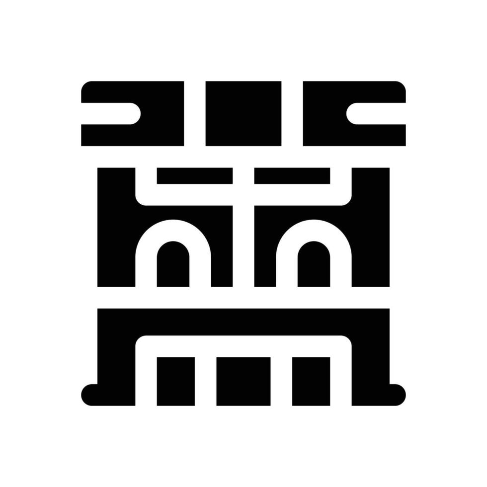 ticket box glyph icon. Strong and solid icon for websites and mobile apps. vector