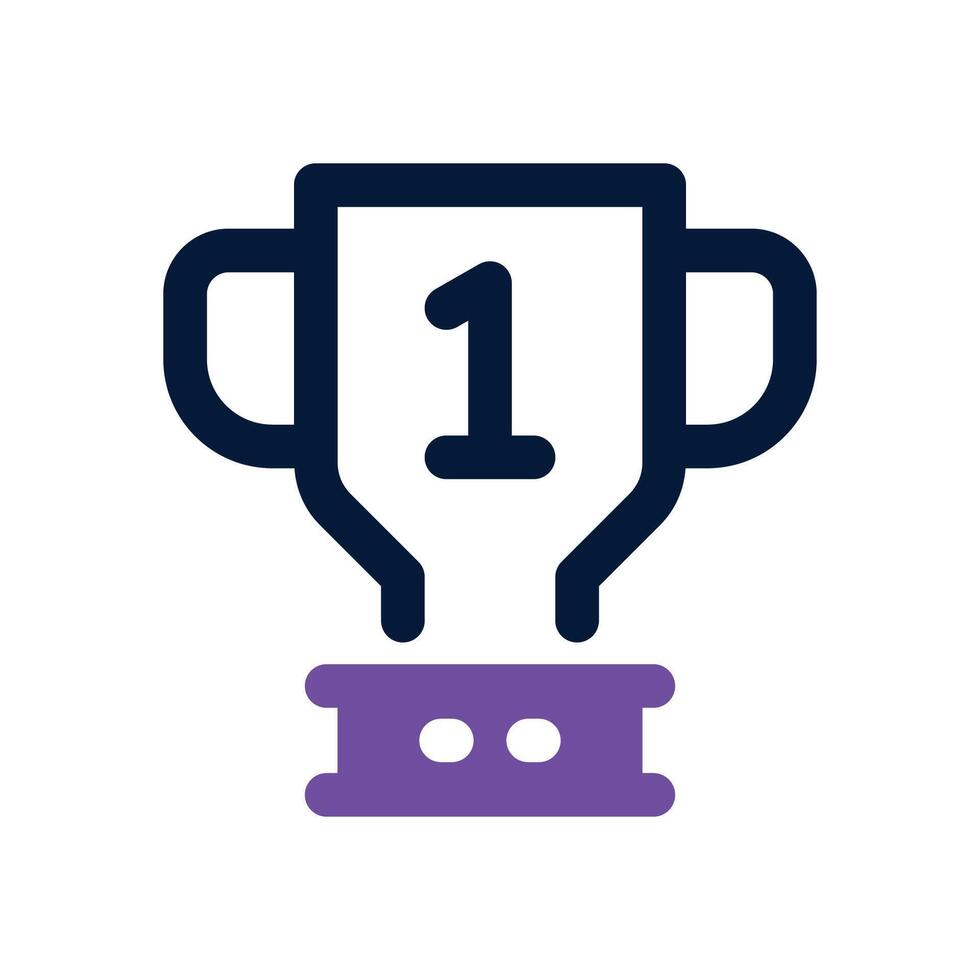 trophy duotone icon. Sleek and modern icon for websites, mobile apps, marketing materials, and corporate design. Fully scalable and ready to use. vector