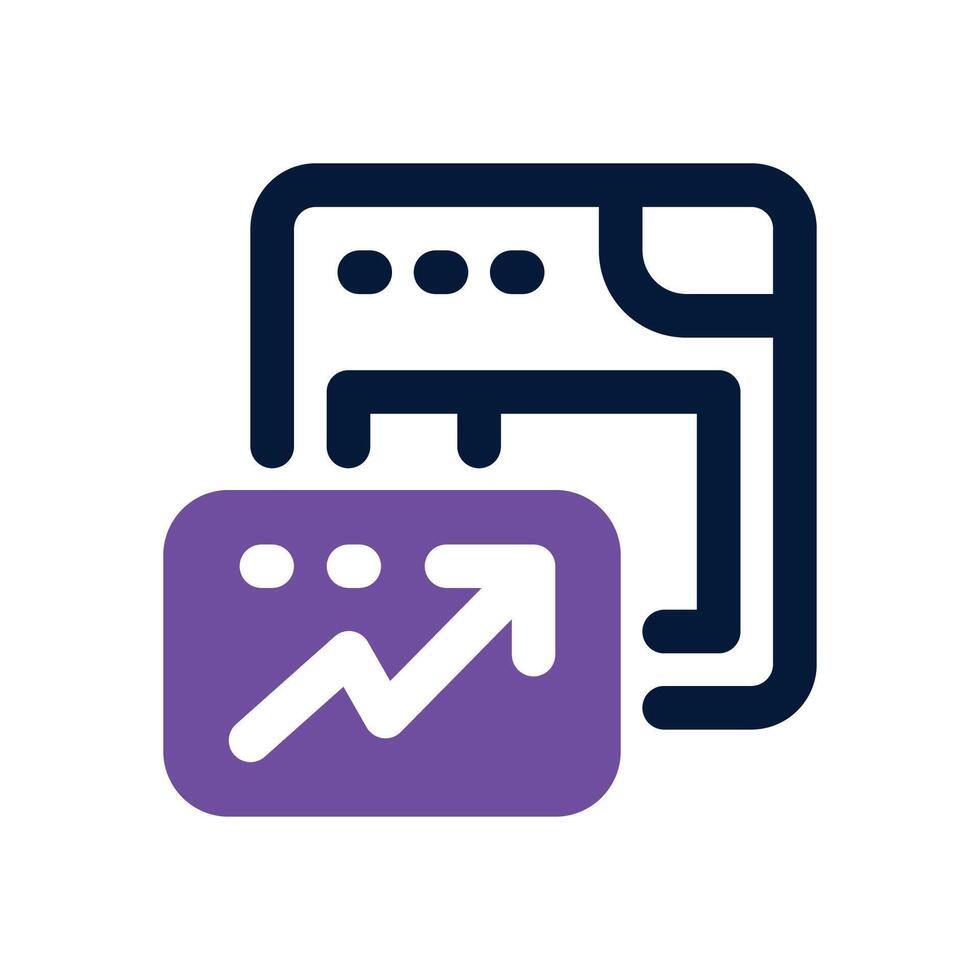 web trafic dual tone icon. Sleek and modern icon for websites and mobile apps. vector