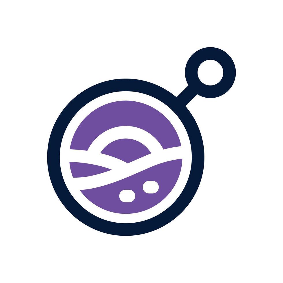 key chain dual tone icon. Sleek and modern icon for websites and mobile apps. vector