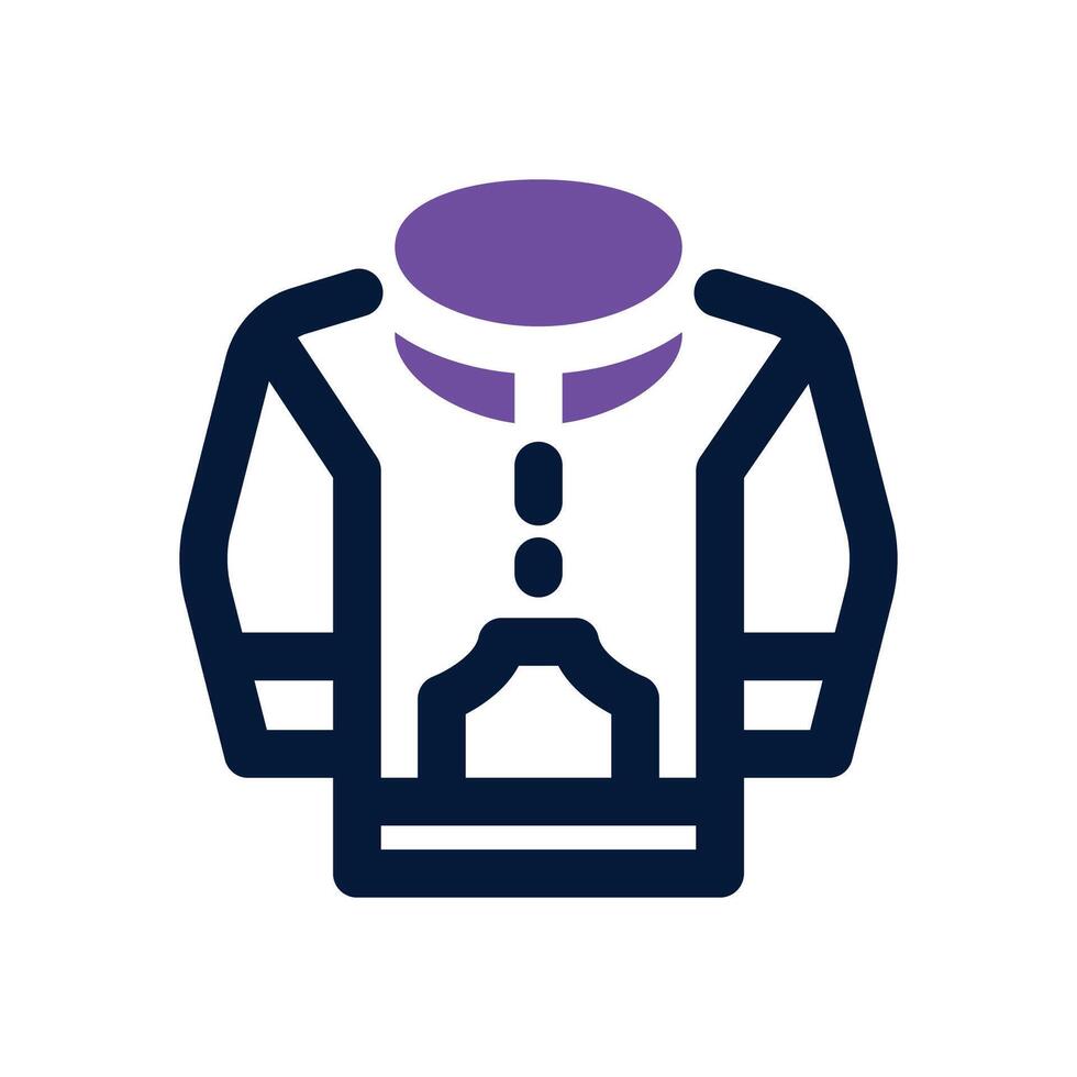 jacket duotone icon. Sleek and modern icon for websites, mobile apps, marketing materials, and corporate design. Fully scalable and ready to use. vector