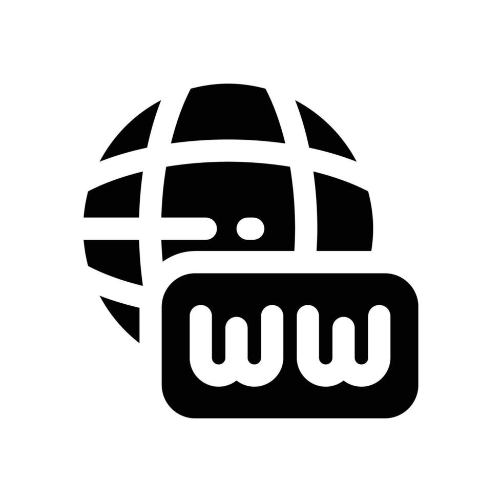 domain glyph icon. Strong and solid icon for websites, mobile interfaces, presentations, and visual branding. High quality and easy to edit. vector