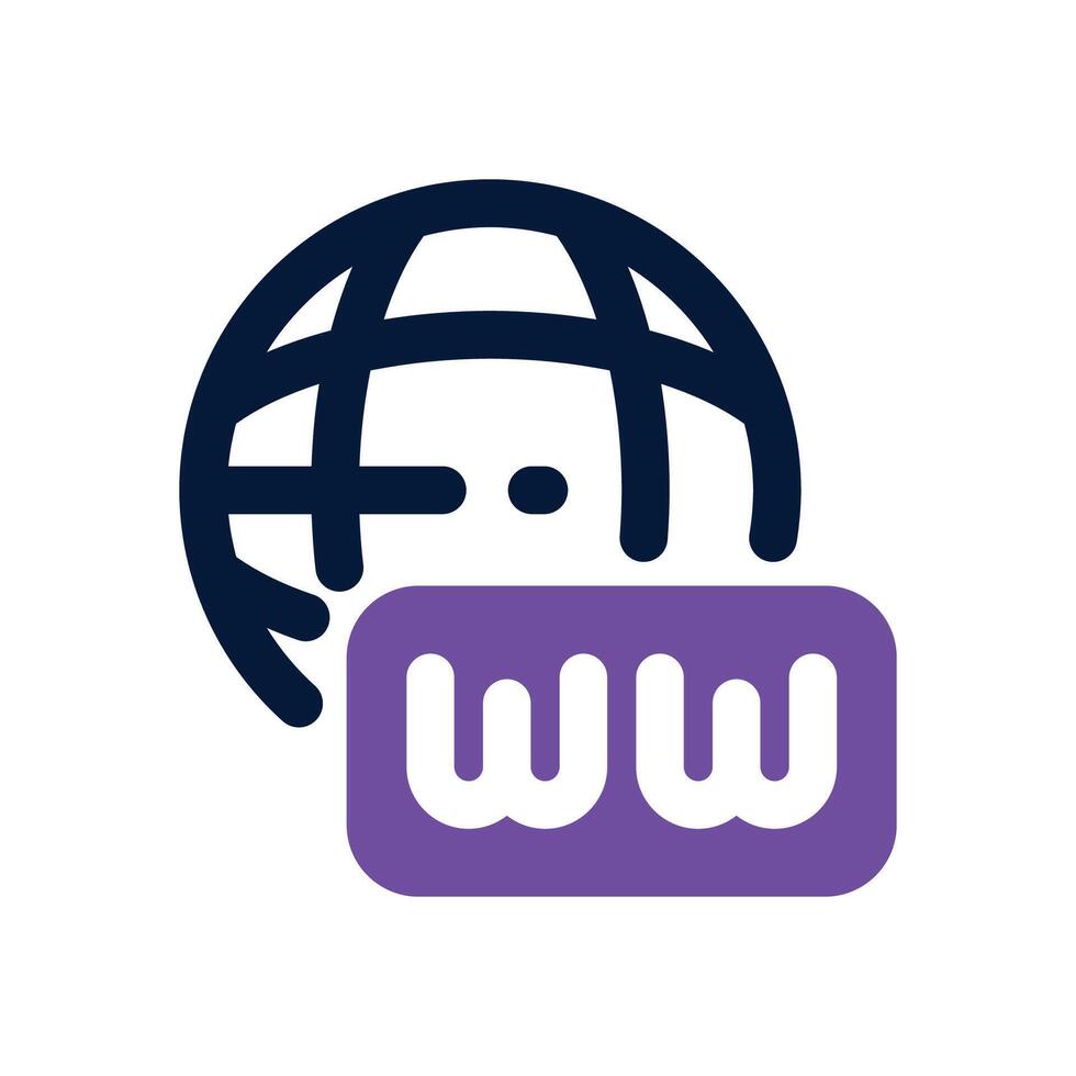 domain duotone icon. Sleek and modern icon for websites, mobile apps, marketing materials, and corporate design. Fully scalable and ready to use. vector