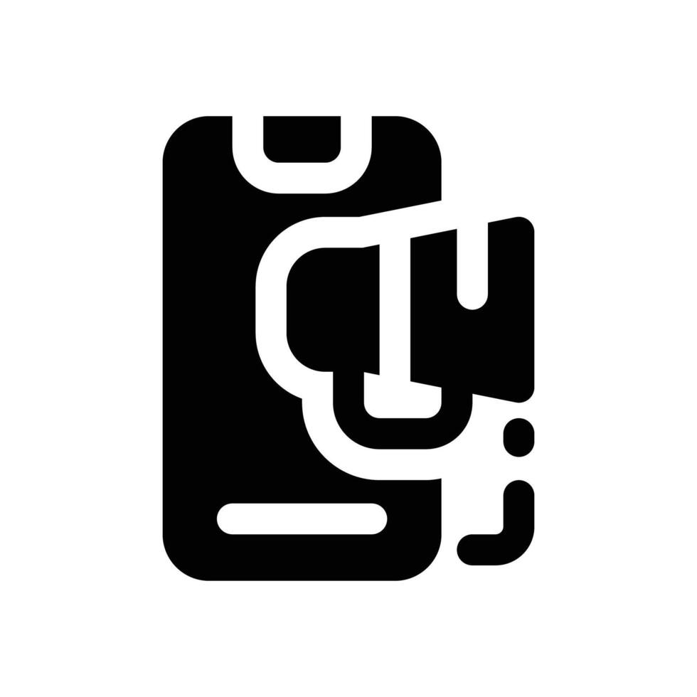 social media marketing glyph icon. Strong and solid icon for websites and mobile apps. vector