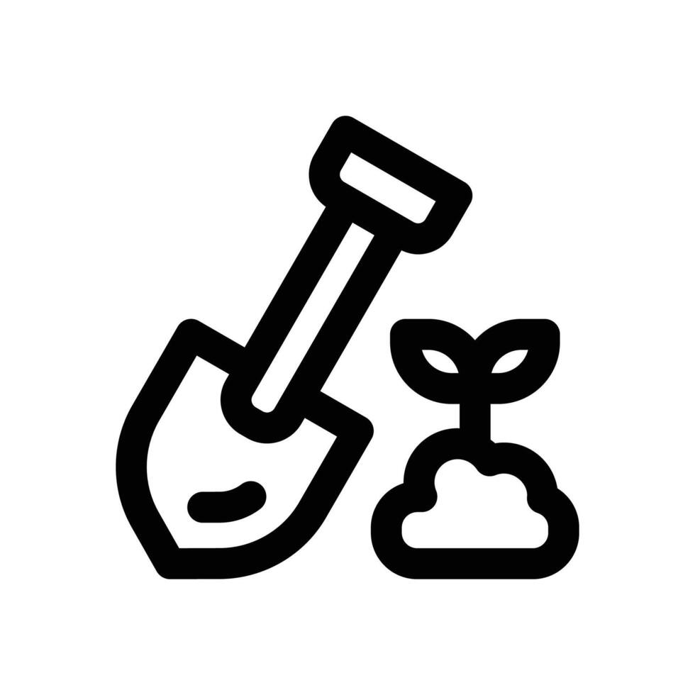 shovel line icon. Clean and minimalist icon for websites and mobile apps. vector