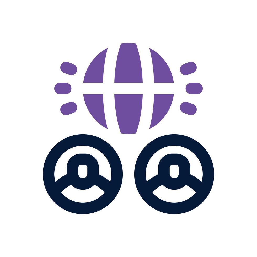 social network duotone icon. Sleek and modern icon for websites, mobile apps, marketing materials, and corporate design. Fully scalable and ready to use. vector