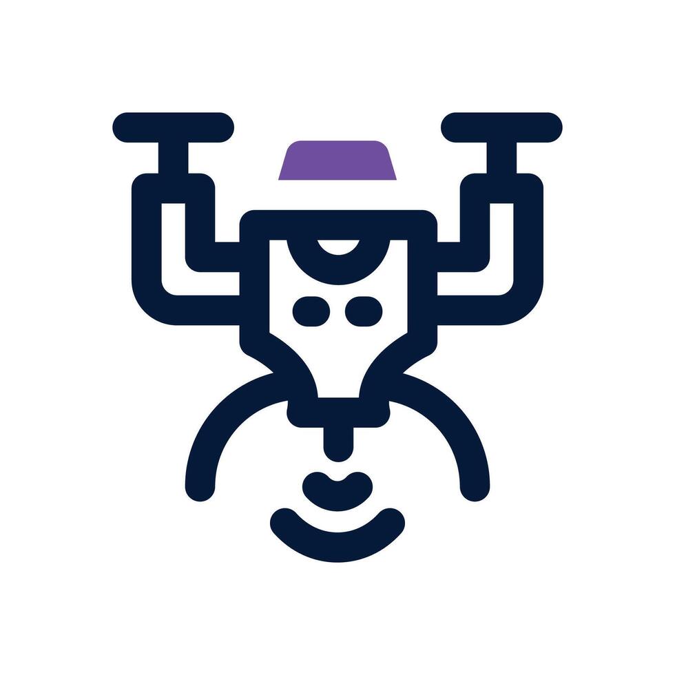 drone duotone icon. Sleek and modern icon for websites, mobile apps, marketing materials, and corporate design. Fully scalable and ready to use. vector