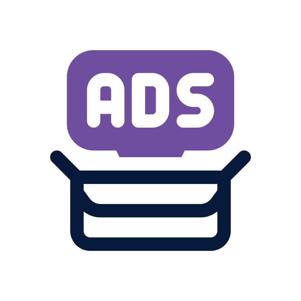 ads duotone icon. Sleek and modern icon for websites, mobile apps, marketing materials, and corporate design. Fully scalable and ready to use. vector