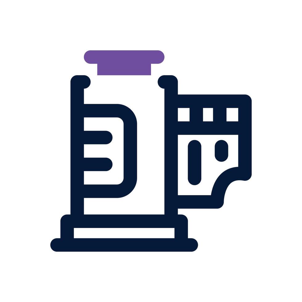 camera roll dual tone icon. Sleek and modern icon for websites and mobile apps. vector