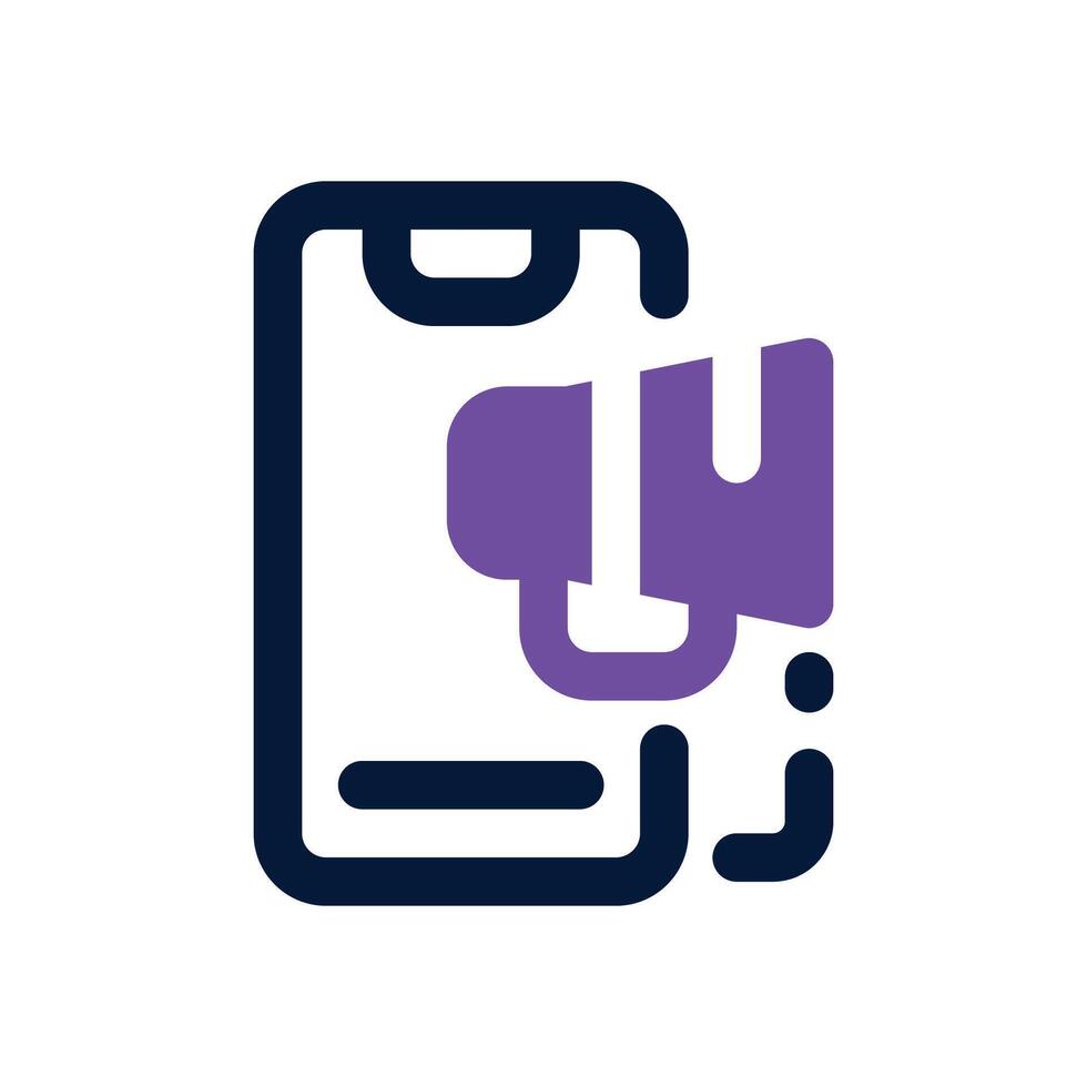 social media marketing dual tone icon. Sleek and modern icon for websites and mobile apps. vector