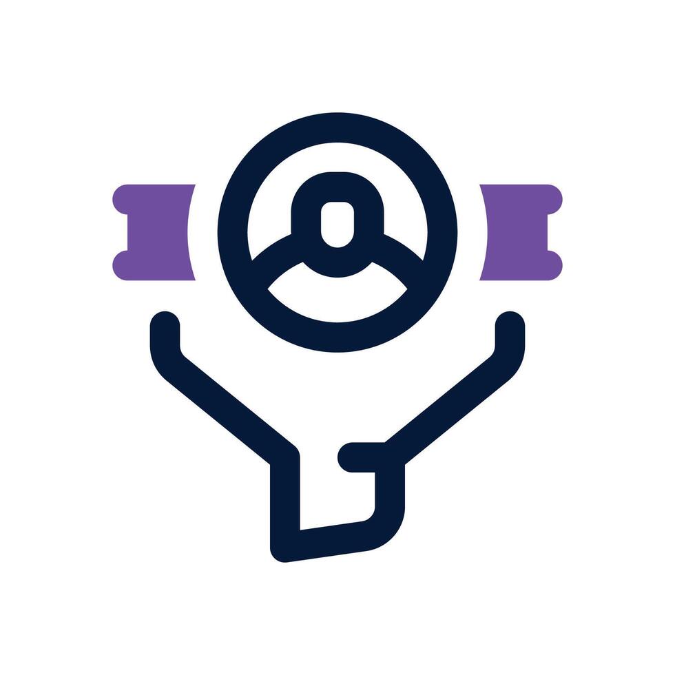 audience filter dual tone icon. Sleek and modern icon for websites and mobile apps. vector