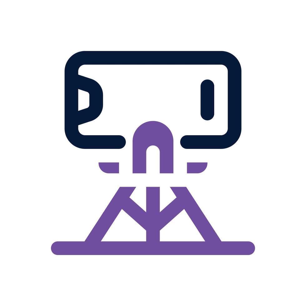 tripod duotone icon. Sleek and modern icon for websites, mobile apps, marketing materials, and corporate design. Fully scalable and ready to use. vector
