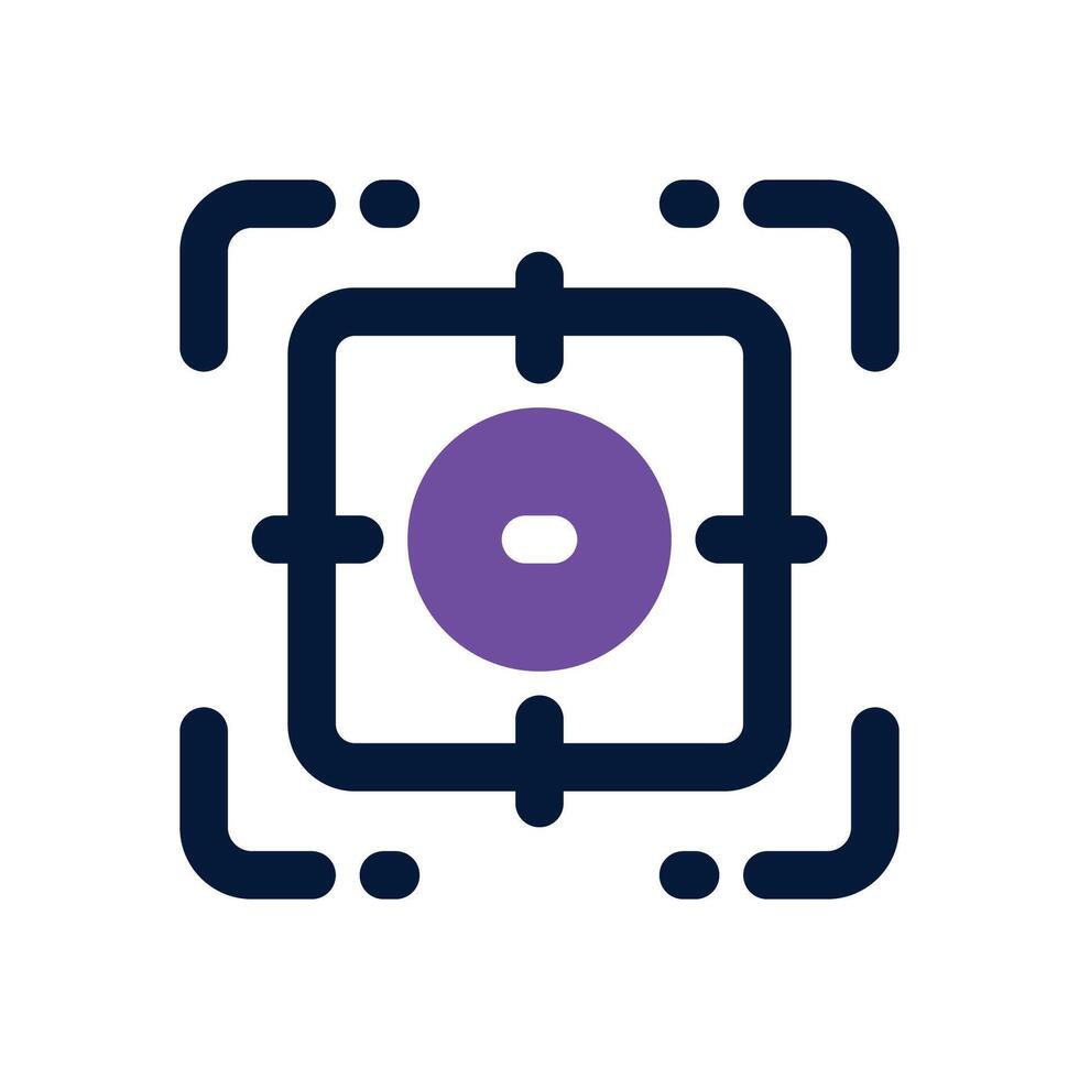 camera focus dual tone icon. Sleek and modern icon for websites and mobile apps. vector