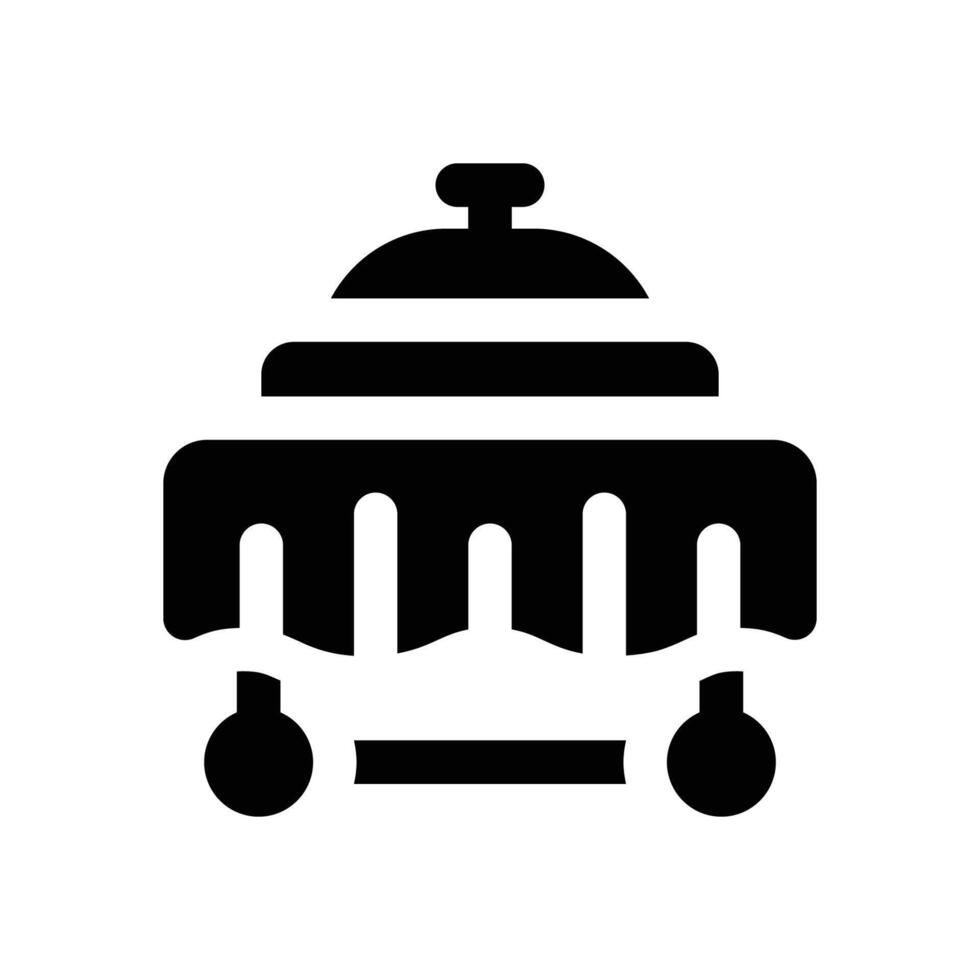 room service glyph icon. Strong and solid icon for websites and mobile apps. vector