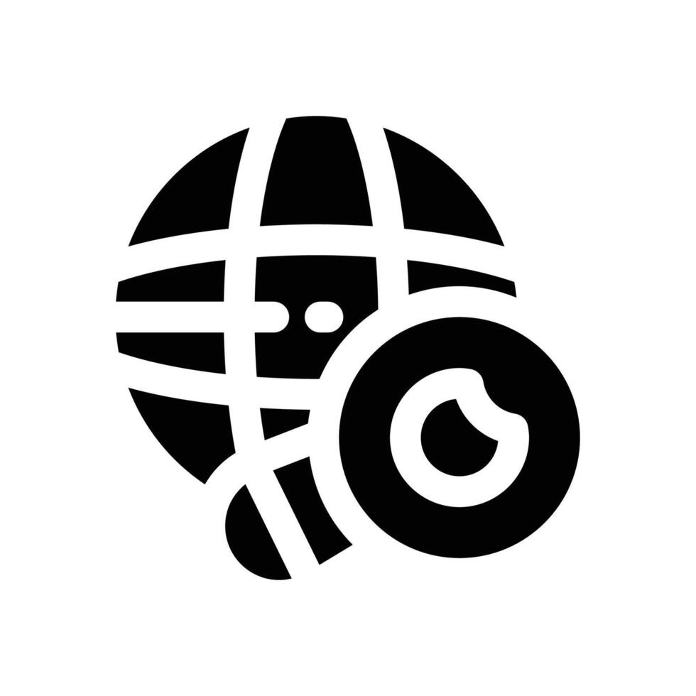 explore glyph icon. Strong and solid icon for websites and mobile apps. vector