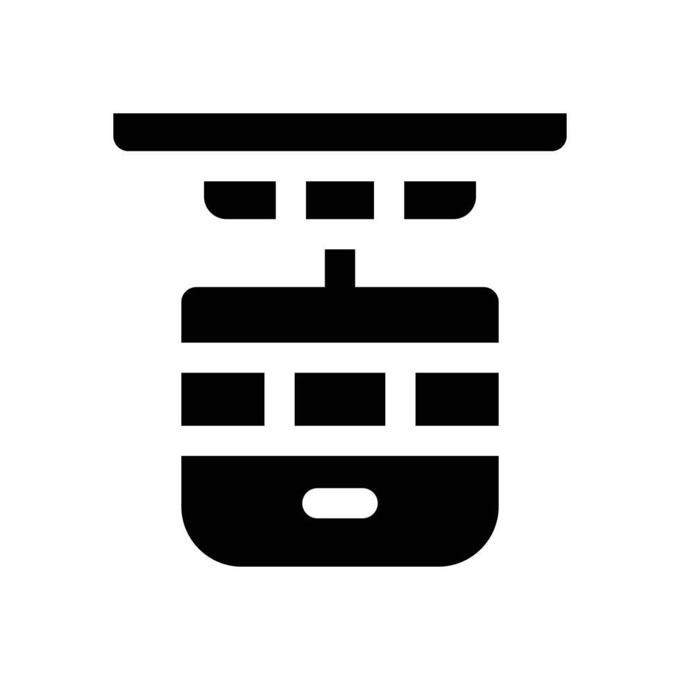 cable way glyph icon. Strong and solid icon for websites and mobile apps. vector