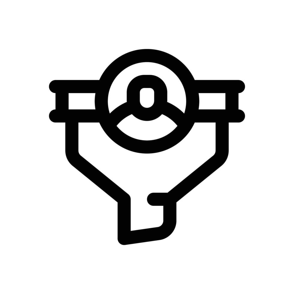 audience filter line icon. Clean and minimalist icon for websites and mobile apps. vector