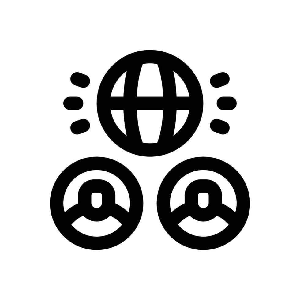 social network line icon. Clean and minimalist icon for websites, mobile apps, presentations, and logos. Fully scalable and customizable for any project. vector