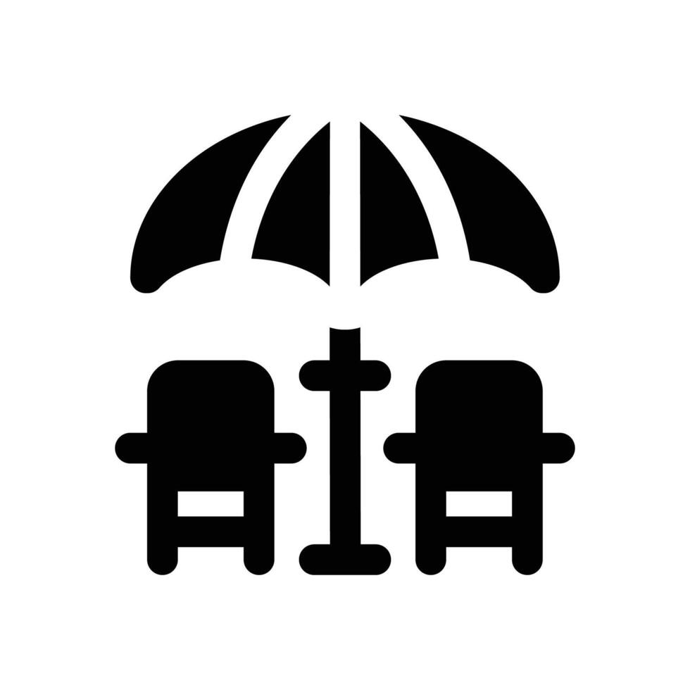 vacation glyph icon. Strong and solid icon for websites and mobile apps. vector